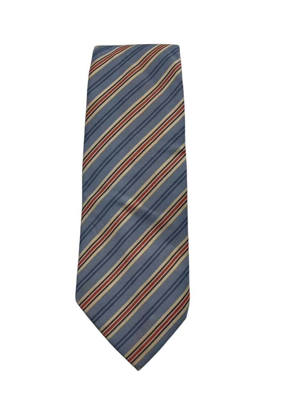 Hermes striped silk necktie